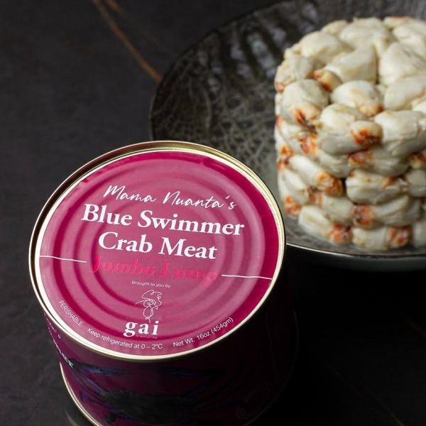 Mama Nuanta's blue swimmer crab meat jumbo lump 454g can