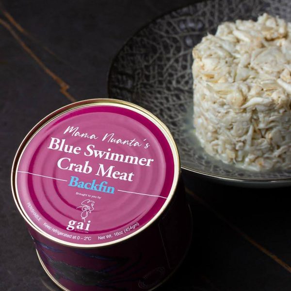 Mama Nuanta's blue swimmer crab meat back fin 454g can
